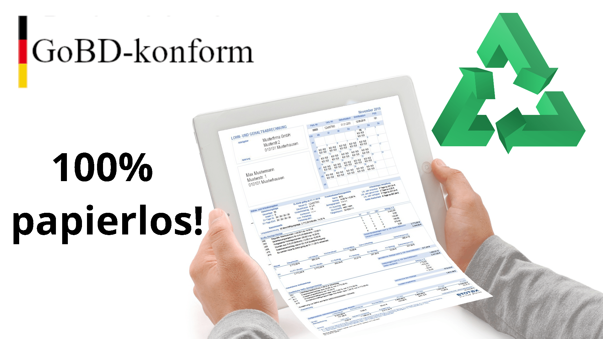Nachhaltigkeit - 100% papierlos!